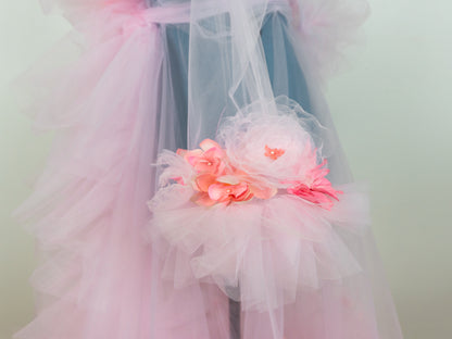 Burlesque Flower Tulle Robe