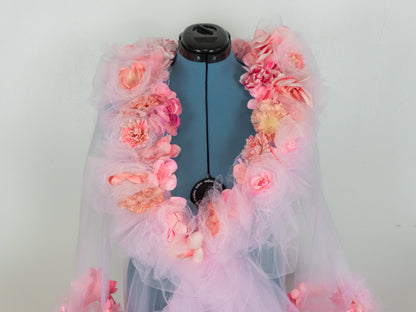 Burlesque Flower Tulle Robe