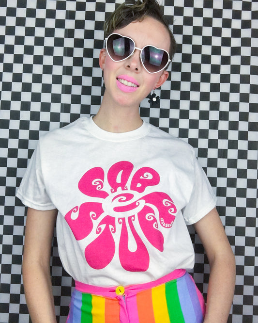 LOGO efabstuff Tee, Pink Magenta Fuchsia T-Shirt Design