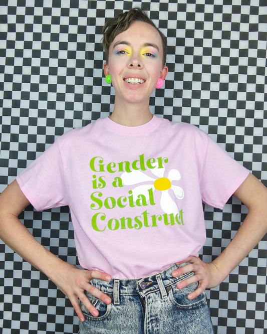 Gender is a Social Construct Pink Tee