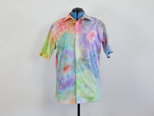 Custom Tie Dye Dress Shirt, Long or Short Sleeve