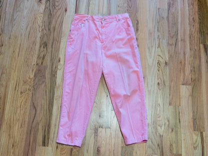 80s Pink Denim Pants, Size Medium Large