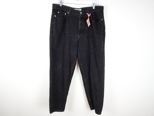 80s Black Jeans, Size Medium Large