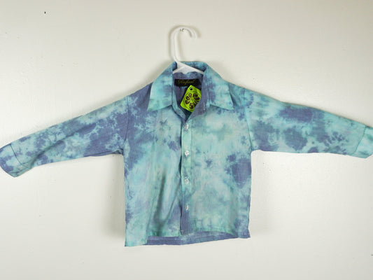 Children's Tie Dye Collared Dress Shirt Unisex 4T