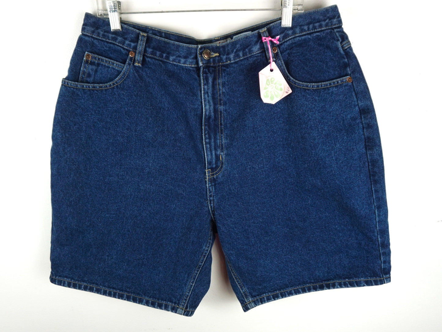 Painted Flower Jean Shorts, Size Extra Large