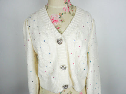 Bedazzled Sweater Retro, Size Large