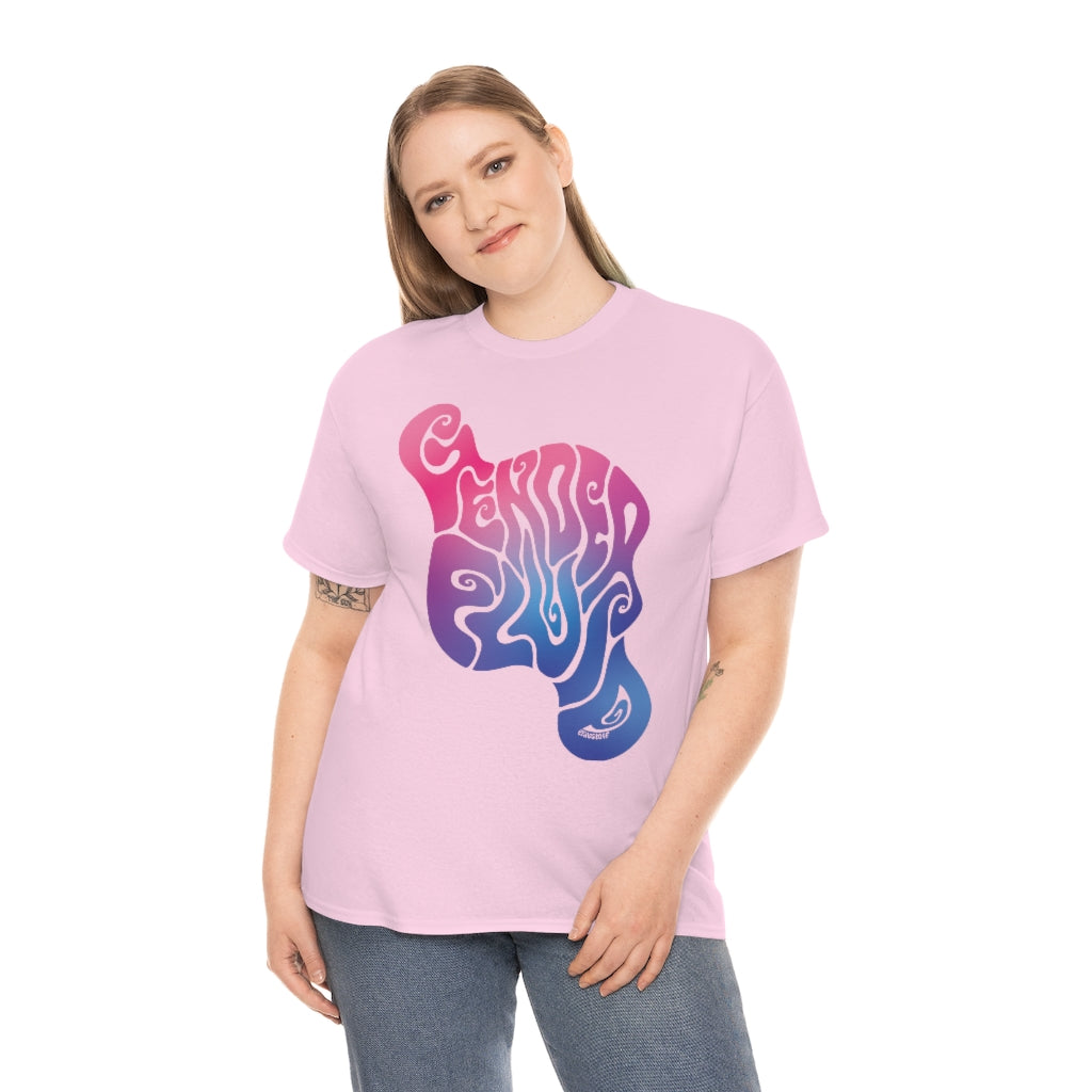 Gender Fluid Tee, Pink Blue White