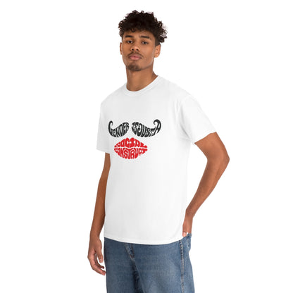 Gender is Just a Social Construct Mustache Lips Tee