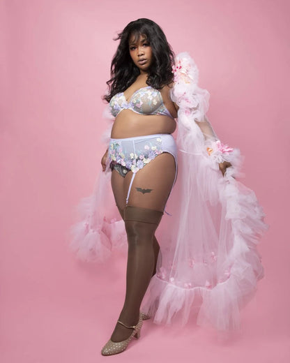 Burlesque Flower Tulle Robe