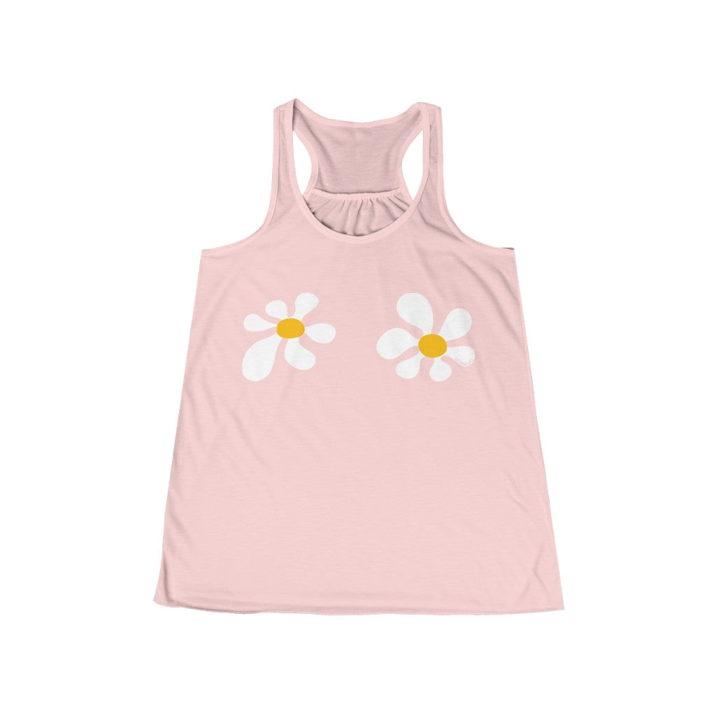 Topsy Turvy Flower Pink Tank Top