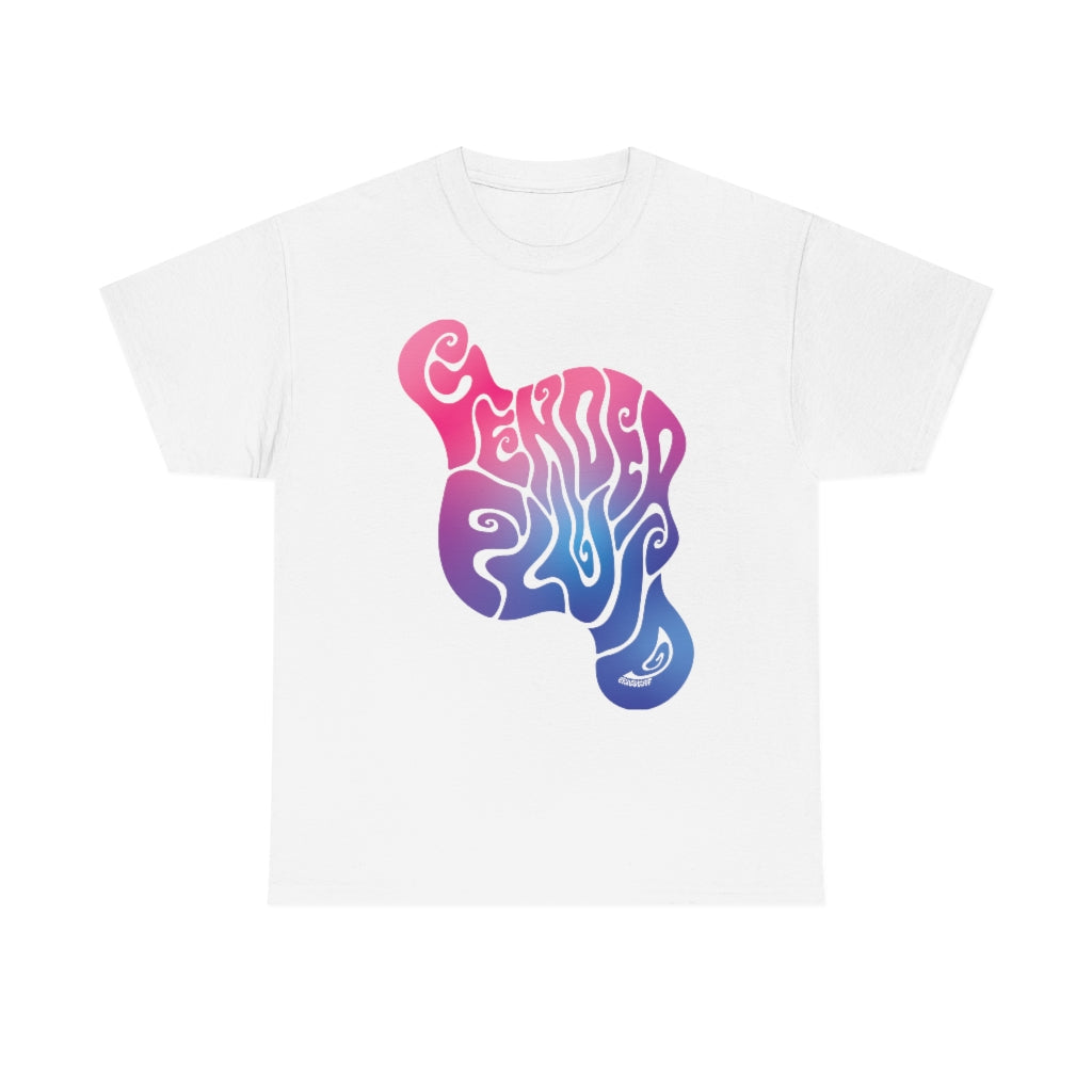 Gender Fluid Tee, Pink Blue White