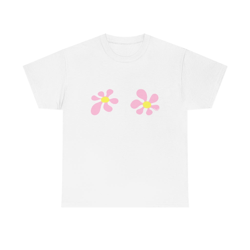 Topsy Turvy Flower Tee White