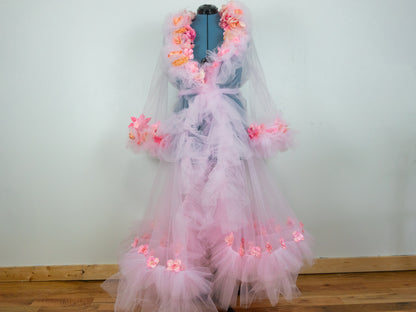 Burlesque Flower Tulle Robe