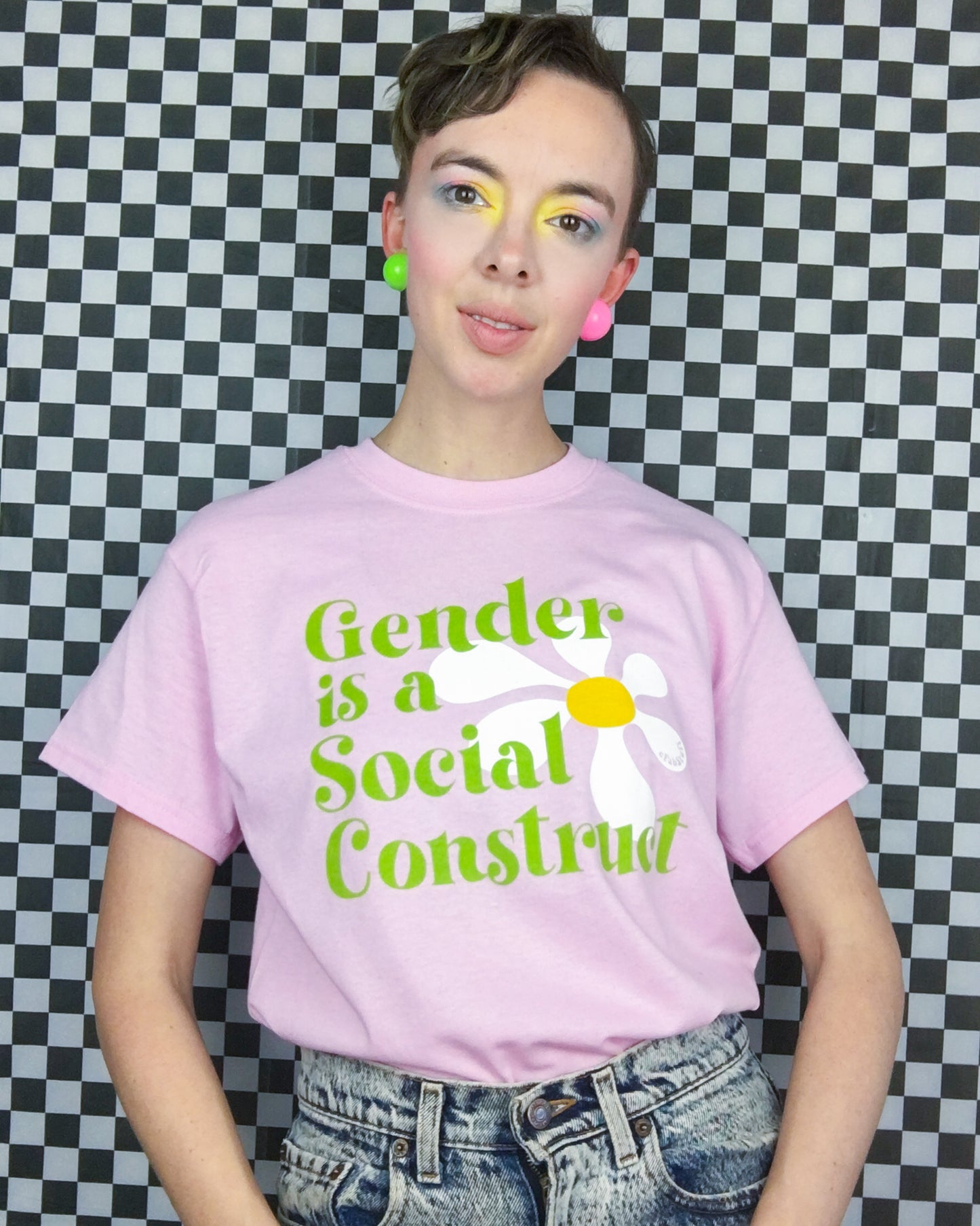 Gender is a Social Construct Pink Tee