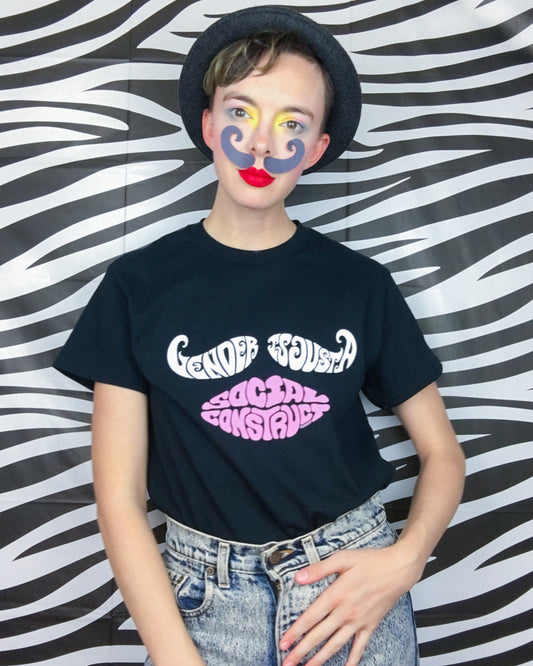 Gender is Just a Social Construct Mustache Tee