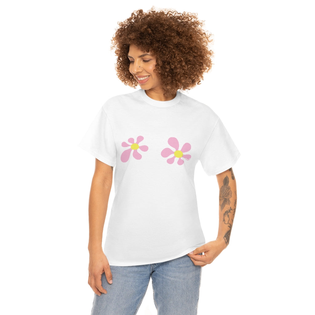 Topsy Turvy Flower Tee White