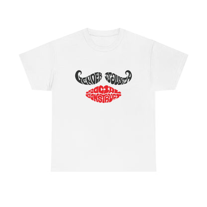 Gender is Just a Social Construct Mustache Lips Tee