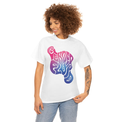 Gender Fluid Tee, Pink Blue White