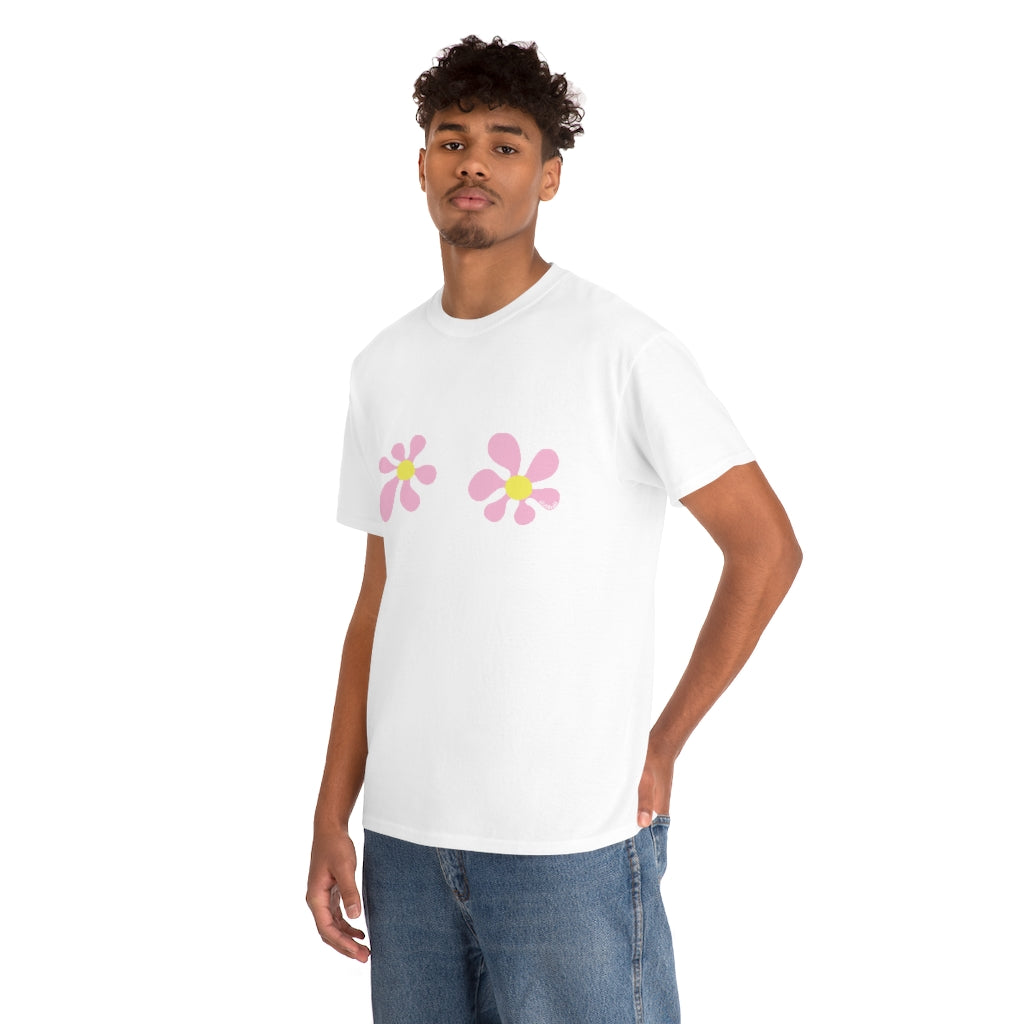 Topsy Turvy Flower Tee White