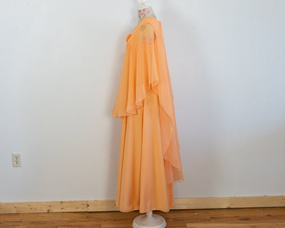 Creamsicle Flowing Maxi Dress, Size Small