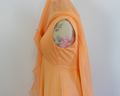 Creamsicle Flowing Maxi Dress, Size Small