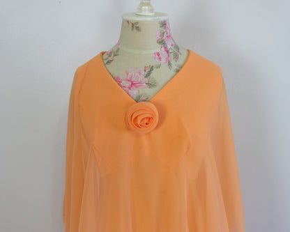 Creamsicle Flowing Maxi Dress, Size Small