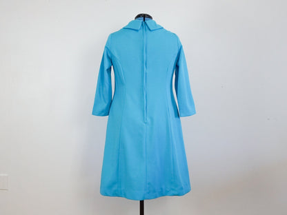 Two Piece Blue Mod Dress, Size XL