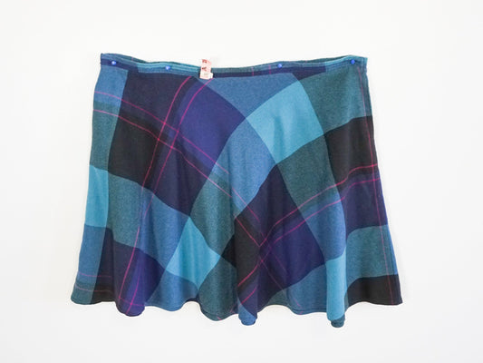 Plaid Mini Skirt, Size 3X