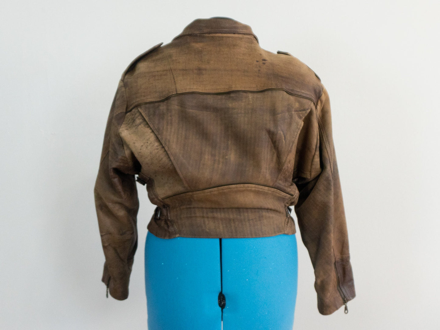 Brown Leather Jacket, Vintage Lamb Size XL