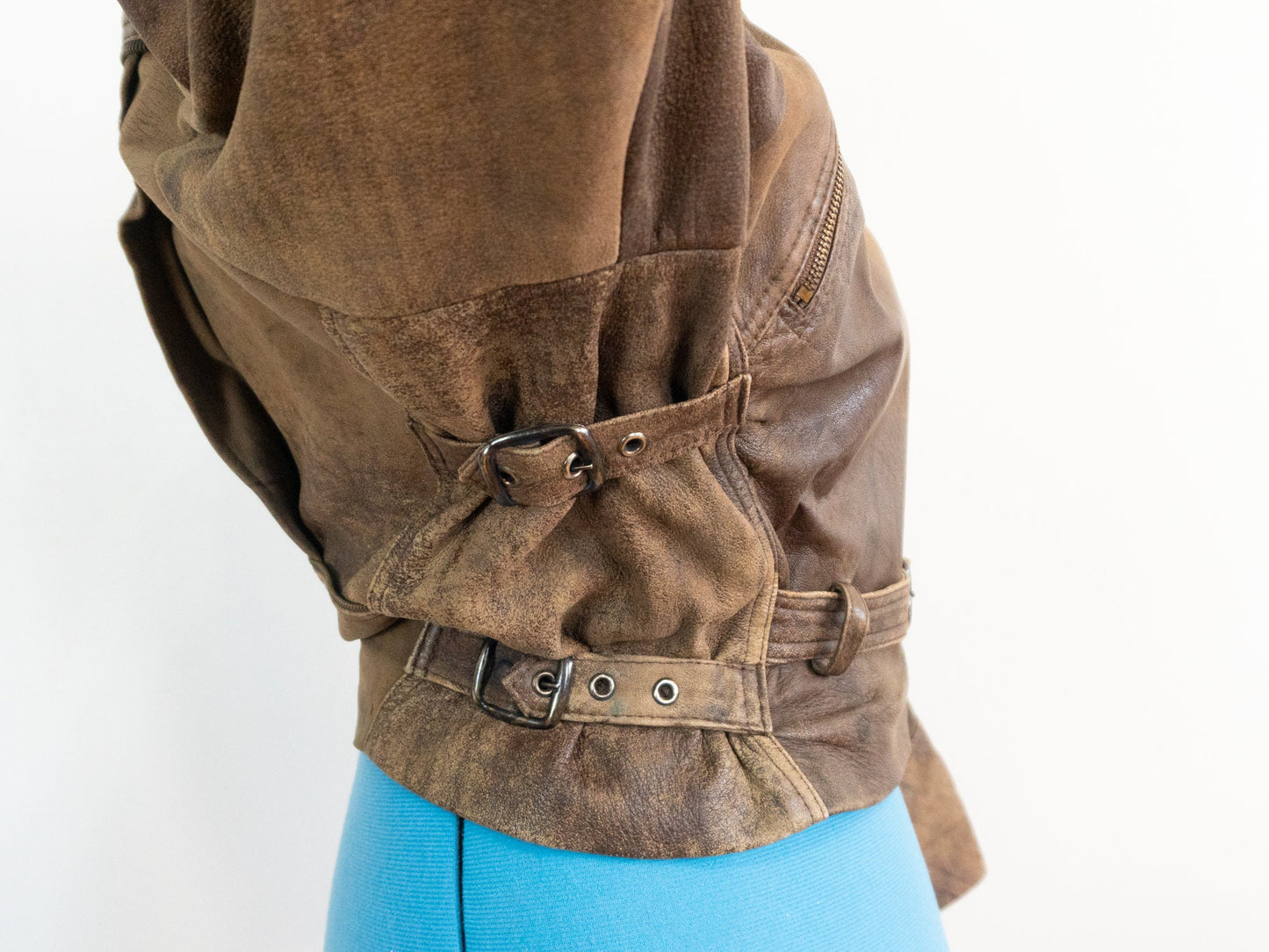 Brown Leather Jacket, Vintage Lamb Size XL