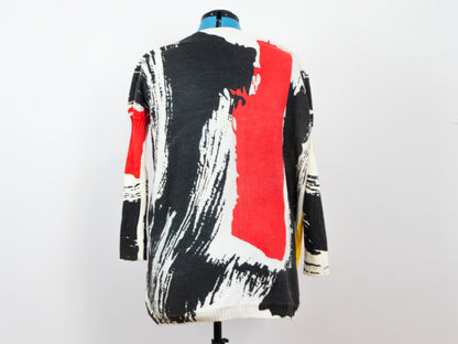 80s Graphic Sweater Retro, Size XL