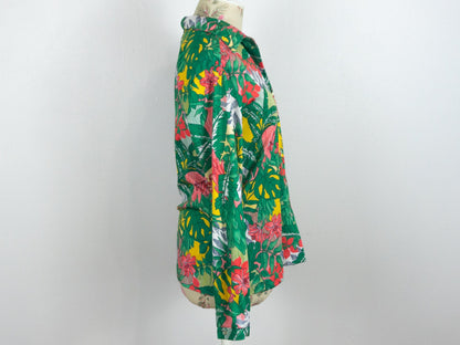 Green Tropical Shirt, Size Medium