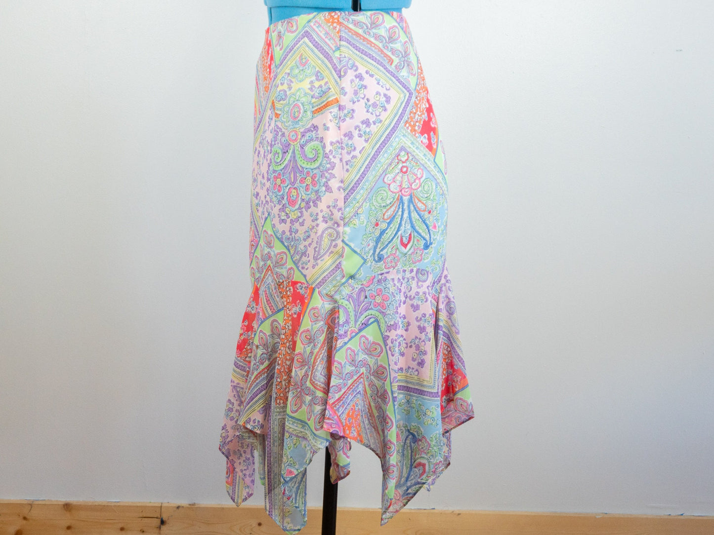 Pastel Paisley Skirt, Size XL