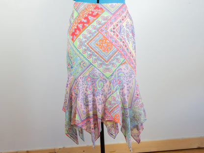 Pastel Paisley Skirt, Size XL