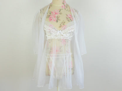 White Nightie Set. Size S M Bra 36B 34B 36C 34C