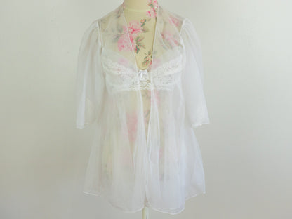 White Nightie Set. Size S M Bra 36B 34B 36C 34C