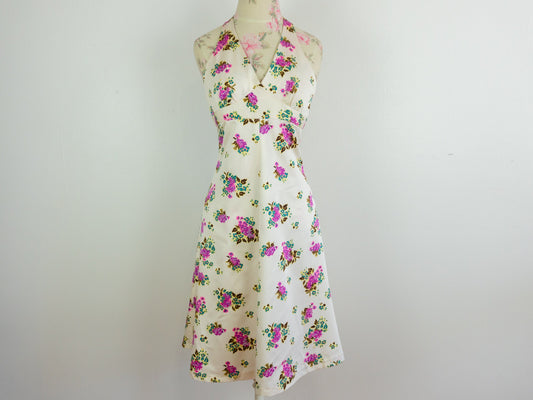 Floral Halter Dress Size S XS