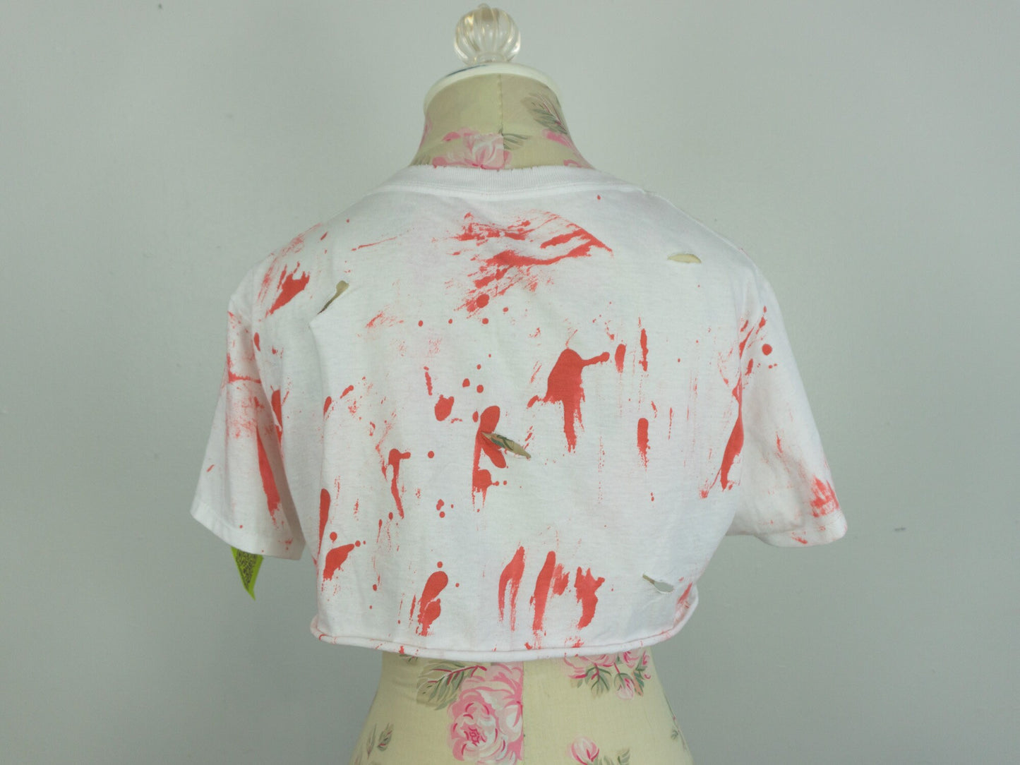 Fake Blood White Cropped T Shirt Size Small Medium