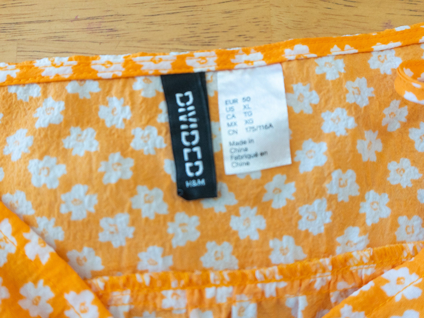 Orange Flower Tank Top Size XL