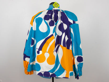 Blue Yellow Clown Shirt  Size XL