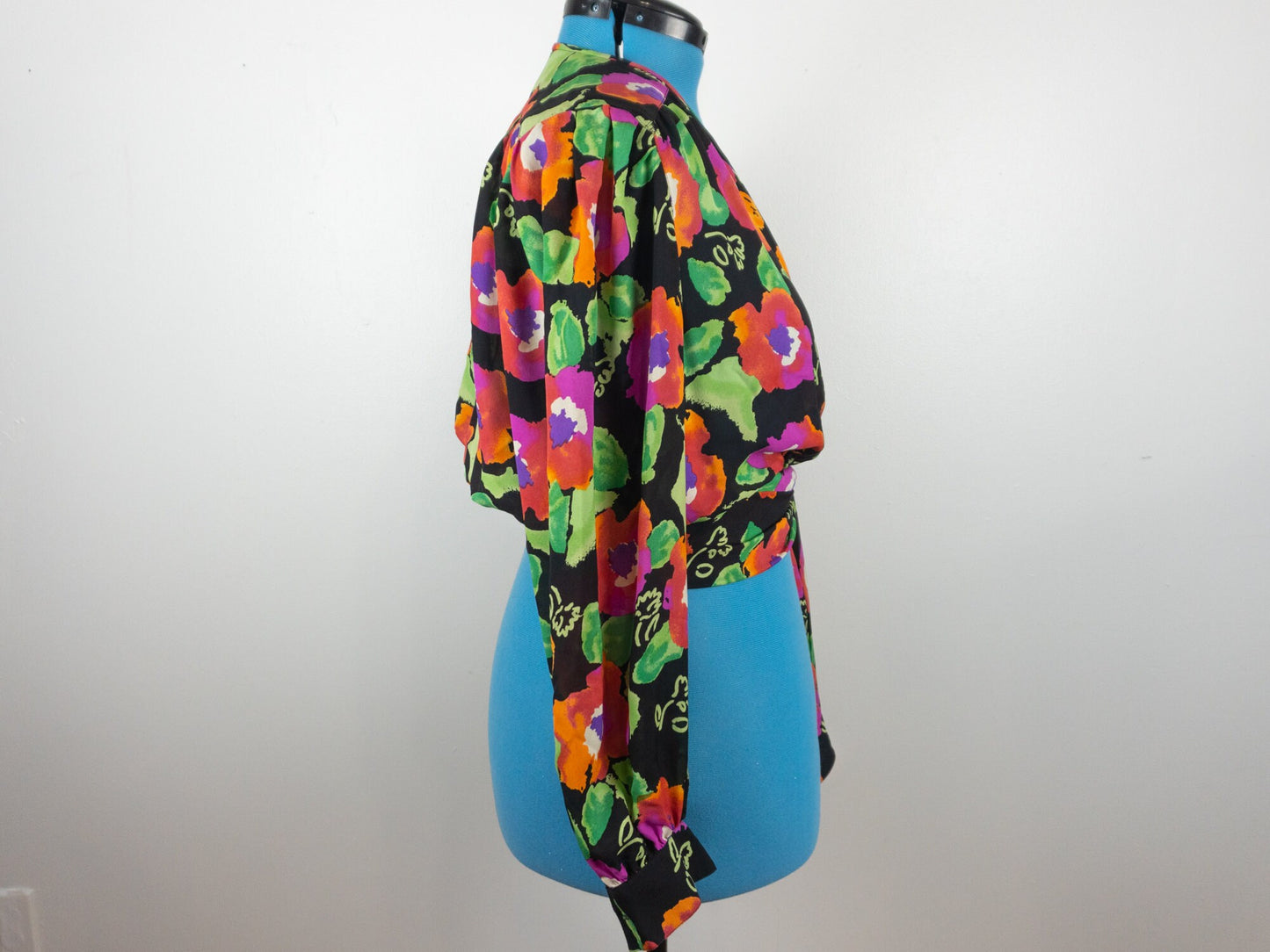Wrap Style Floral Blouse, Size Large