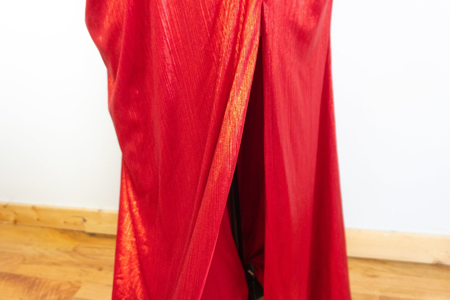 Red Metallic Gown Shiny Dress Size 3X