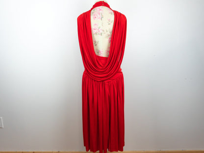 Red Draped Dress Size Large