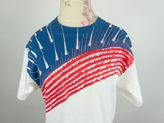 Red White and Blue Shirt Glitter Size Medium Large