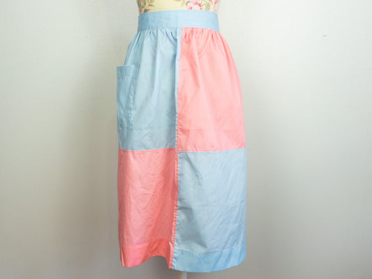 Pink Blue Checkered Apron