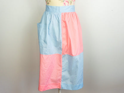 Pink Blue Checkered Apron