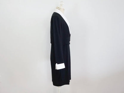 Black White Cropped Jacket Dress, Size Small Medium