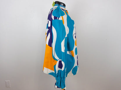 Blue Yellow Clown Shirt  Size XL