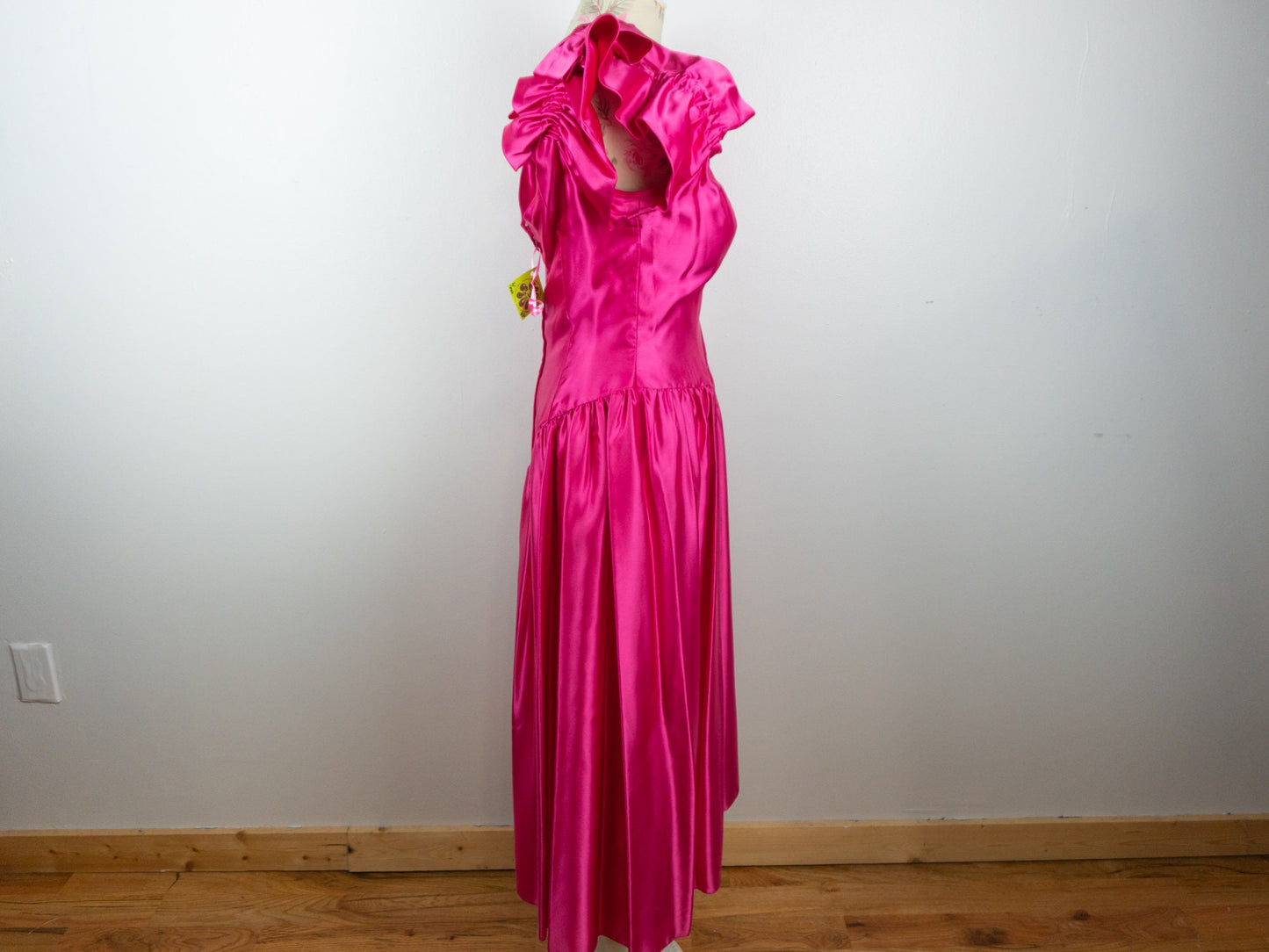 80s Magenta Prom Dress Size Medium