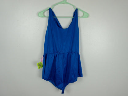 70s Blue Dance Romper , Size Medium